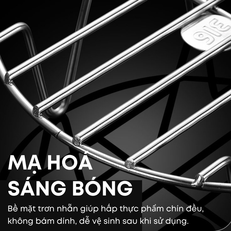 Giá Hấp Inox 316 Cấp Thực Phẩm Size 14–20cm– Khay Hấp Đa Năng Ráo Dầu Khay Nồi Chiên Không Dầu Cao Cấp| 331