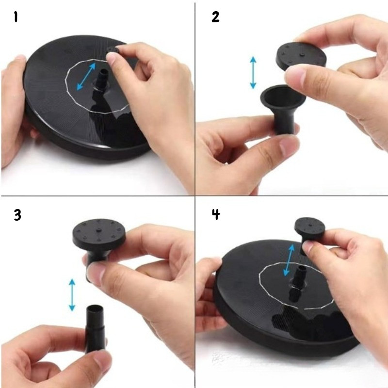 Phun nước năng lượng mặt trời Trang trí ngoại thất Bể nước Tắm chim Vườn xanh, Nhiều loại vòi phun
