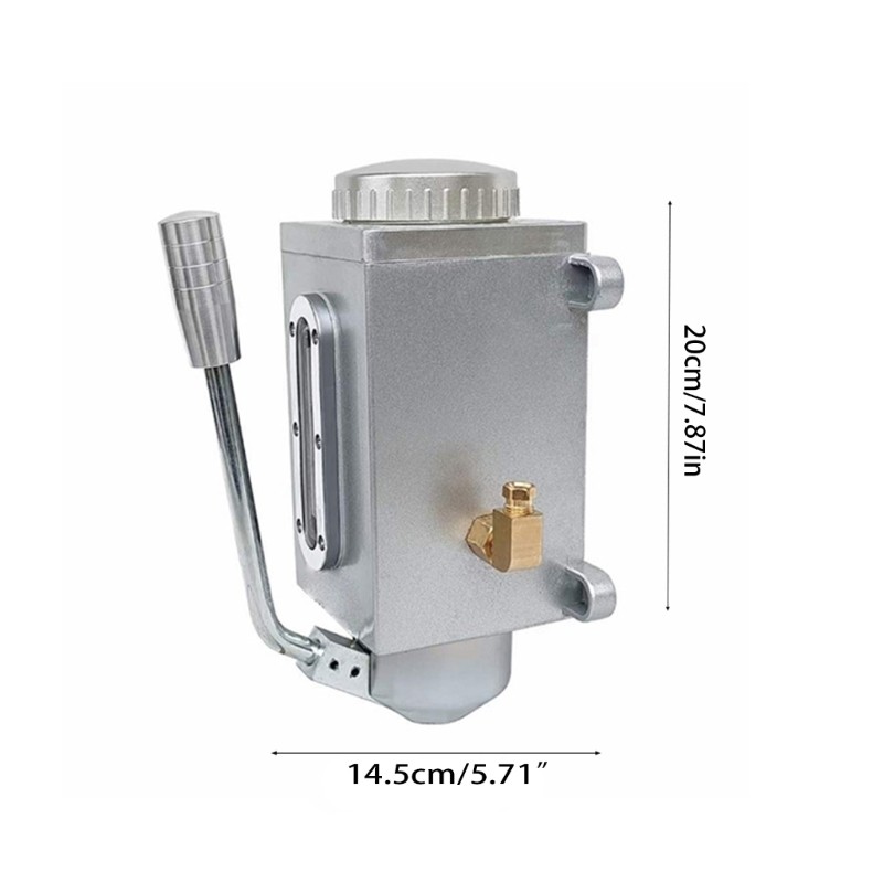 Máy bơm dầu bôi trơn thủ công Bang 1L 4mm Cổng thoát đôi Máy phay Máy bơm tay