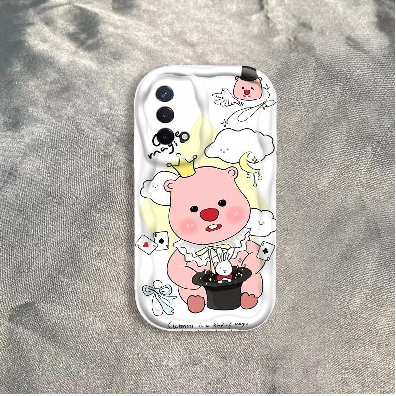 Ốp Silicon Hoạt Hình Cho OPPO A74 A95 F19 F19S Reno 6 Lite 4G Bảo Vệ 3D Vỏ Điện Thoại Mềm TPU Loopy Ốp Lưng Chống Sốc