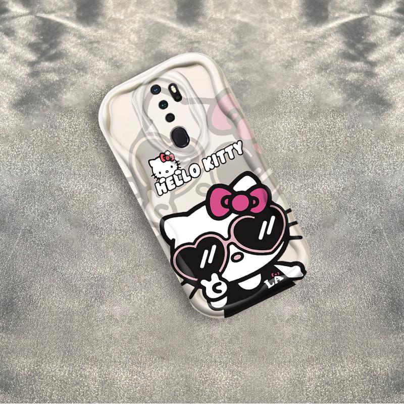 Ốp Silicon Hoạt Hình Cho OPPO A9 2020 A5 2020 Vỏ Điện Thoại Mềm Cầm Tay 3D TPU Da Báo In Hình Kitty Ốp Lưng Chống Sốc