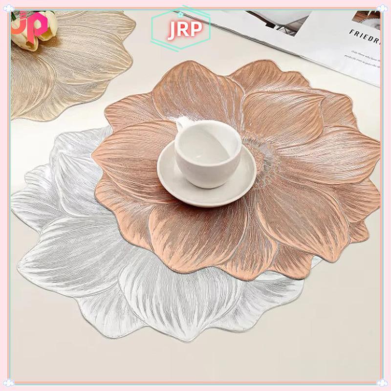 JRP 1 Cái Hình Sen Chịu Nhiệt Và Có Thể Giặt Hoa Placemat Trang Trí Nhiệt Bàn Đế Lót Ly JRP