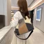 Túi Tote Canvas Retro Màu Sắc Tương Phản Dung Tích Lớn Di Động Đeo Ngang Đi Lại Nữ