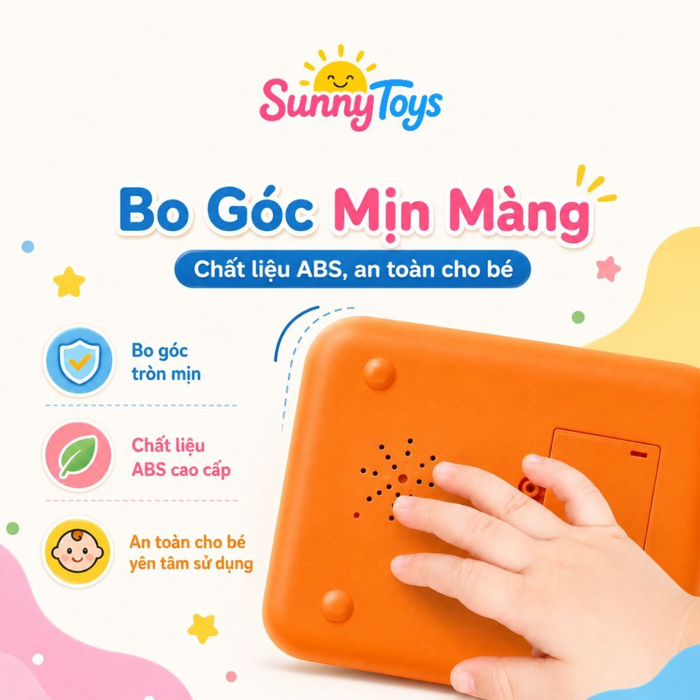 Máy Tính Bảng Y-Pad Cho Bé SunnyToys - Học Tiếng Anh Bấm Chữ Cái, Số Đếm Và Âm Thanh Vui Nhộn