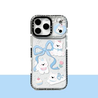 Ốp điện thoại mềm hình chú chó dễ thương cho iPhone 17 Pro Max 16 Plus 15 14 13 12 11 Vỏ bảo vệ chống sốc