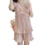 Đồ Ngủ Mùa Hè Không Tay Có Đệm Ngực Nữ Áo Ba Lỗ Cotton Đám Mây Mẫu Mới Quần Short Ren Phong Cách Công Chúa Đồ Mặc Nhà