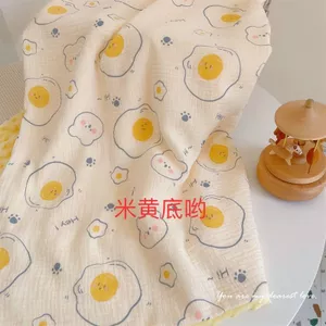 Mùa Hè Cotton Hai Lớp Sợi Cotton In Vải Cho Bé Trẻ Em Khăn Tắm Cho Bé Khăn Trải Giường Bao Chăn Vải Lớp Một 6.15