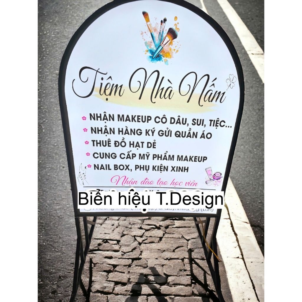 Biển hiệu quảng cáo, biển vẫy để đường, biển khung vòm có đèn và k đèn
