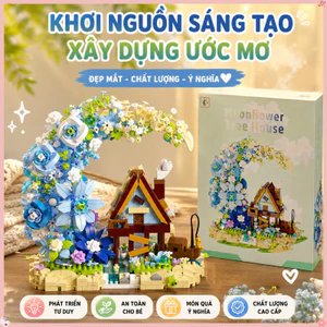 Bộ Lắp Ráp Nhà Hoa ánh Trăng Tree House – Đồ Chơi STEM An Toàn, Phát Triển Tư Duy, Quà Sinh Nhật Cho Bé Trai Và Bé Gái