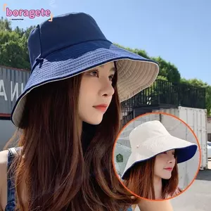 Mũ đi biển BORAGETE Nam nữ Mũ Panama Chống tia cực tím Có thể gập lại Mũ ngư dân