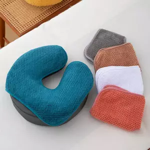 Khăn trải giường đầu lông cừu san hô Vỏ gối mặt hình chữ U Đệm tựa đầu thiện Chăm sóc da mặt Làm đẹp SPA Đồ dùng Massage