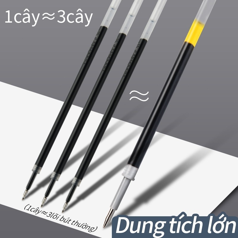 Combo 20 bút gel ngòi siêu mảnh 0.5mm nhanh khô viết êm vỏ trong suốt cho học sinh văn phòng hot