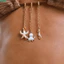 QEARY 3 Cái / bộ Sao Biển Bikini Clasp, Mạ Vàng Tôm Hùm Khóa Biển Quyến Rũ Móc Khóa, Phong Cách Boho Hợp Kim Xương Cá Túi Động Vật Mặt Dây Chuyền Kỳ Nghỉ