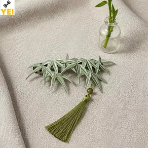 < YEI > 1 Kẹp Tóc Phong Cách Quốc Gia Lá Tre Thiết Kế Tóc Xoăn Kẹp Bên Cho Nữ Kỷ Niệm Đầm Mới