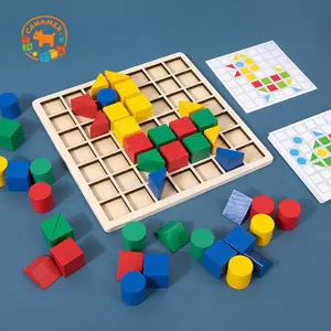 CANAMEK Gỗ Sáng Tạo Blos Xếp Hình Trẻ Em Montessori Màu Sắc Phù Hợp Với Giáo Dục Sớm Đồ Chơi Giáo Dục Trẻ Em Trò Chơi Thông Minh CSF
