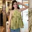 Áo Vest cổ dây phong cách Trung Quốc mới phong cách Trung Quốc Áo sơ mi không tay cao cấp dành cho nữ mùa hè Áo sơ mi trẻ em màu xanh lá cây đẹp