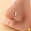 Nhẫn Mũi Tòn Ten Cho Nữ Chữ Thập Zircon Mũi Trang Sức Khuyên Hình Chữ L Mũi Đinh Trang Sức Cơ Thể Phụ Kiện Mới