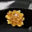AqToCna Hoa Mẫu Đơn Thổ Cẩm Pin 1 Cái Dành Cho Nữ Màu Vàng Thanh Lịch Cây Trang Sức Cho Lễ Kỷ Niệm Tập Hợp AqToCna