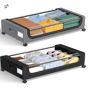 Hộp đựng đồ dưới giường - Hộp vuông chống bụi có bánh xe cho giày quần áo