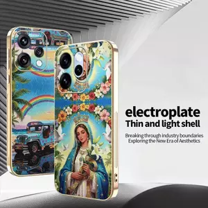 Ốp Lưng Cho OPPO Reno15 Pro Reno15F Peace Dove Flower In Series Da Mạ Điện Cạnh Chống Rơi Vỏ Điện Thoại