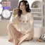 Đồ Ngủ Quần Dài Dài Tay Xuân Thu Nữ Đồ Mặc Nhà Hoạt Hình Ngọt Ngào Bộ Đồ Thoải Mái Rộng Rãi Có Thể Mặc Ngoài