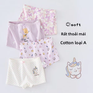 Quần lót bé gái sử dụng vải Cotton loại A 95%, không mông, liền mạch giữa eo.