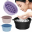 Bát tắm đá mặt YUJUNI, Chậu đá di động có thể gập lại bằng silicon, Khay đá tích hợp đa chức năng Bát nhúng mặt cho nữ bé gái