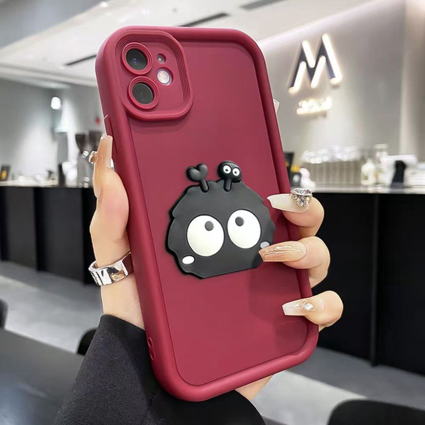 3D Little Briquettes Elf Phim Hoạt Hình Búp Bê Ốp điện thoại Tương Thích Cho MOTOROLA Moto G05 G06 E15 G86 Power Edge 60 70 Pro Fusion Plus Dễ Thương Mềm Mại Mắt Thiên Thần Chống Sốc Ốp điện thoại