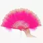 Quạt gấp lông vũ Lolita Nhật Bản Cô gái cổ tích ngọt ngào Dark Gothic Court Dance Hand Fan có mặt dây chuyền Quà tặng Trang trí tiệc cưới VN