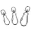 MAKY Thép Không Gỉ Xoay Móc Treo Loing Chó Dây Xích Bule Qui Phát Hành Bule Carabiner Kẹp Cho Chó Đi Bộ Cắm Trại VN