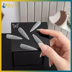 BVY Full Cover Nail Tips 240 510 CÁI Bấm vào móng tay Dễ dàng áp dụng Bộ dụng cụ nghệ thuật làm móng cho tiệm tại nhà.