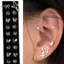 20 Miếng Dán Hình Hoa Bướm Pha Lê Tai Hạt Châm Cứu Auricular Dùng Một Lần Tai Stiers Massage Trị Liệu Kim Miếng Dán