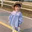 Medium Big Kids (90-150) Áo khoác ngoài mùa xuân Áo sơ mi Hàn Quốc Phong cách mùa xuân thu Phong cách Preppy