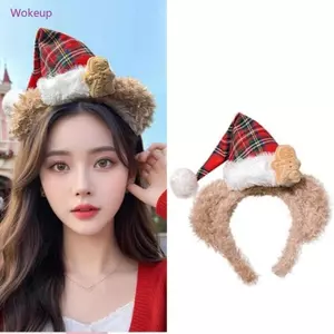Woke Sang Trọng Giáng Sinh Băng Đô Lễ Hội Hairhoop Với Ông Già Noel Họ Tập Hợp Mũ Đội Đầu Ngày Lễ Đảng Đạo Cụ Băng Đô Quấn Tóc