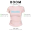 BOOM Áo Baby Tee Nữ Cotton Ôm Body-Áo Thun Ngắn Tay Y2K In Hình PhongCách Mùa Hè, Cổ Tròn Hàng Đầucách hàn quốc phong350
