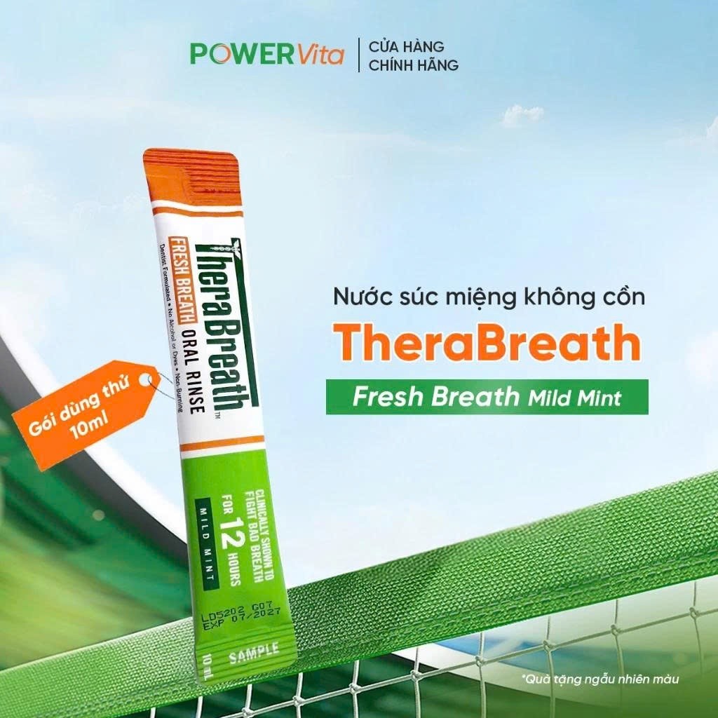 Nước Súc Miệng TheraBreath Mild mint Vị Bạc Hà Dịu Nhẹ Màu Xanh Lá Cây - 473ml