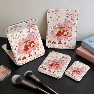 Gương gấp mini họa tiết anh đào gấu hoa nhí pastel gương makeup