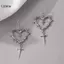 LUImo 1 Đôi Bông Tai Thiết Kế Trái Tim Gai Phong Cách Gothic Retro, Bông Tai Hình Trái Tim Có Gai, Bông Tai Trung Lập Quà Tặng Tiệc Ngày Lễ SBS