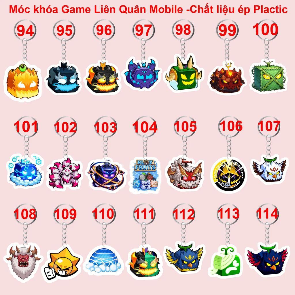 Móc khóa anime Blox Fruits Trái cây ác quỷ ép nhựa Plactic nhiều mẫu đẹp