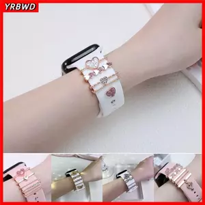 Nhẫn trang trí YRBWD, Dây đeo đồng hồ Trâm cài trang trí, Dây đeo cổ tay bằng kim loại Phụ kiện dây đeo quyến rũ