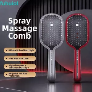 Bàn chải tóc phun điện FUHUIOT, Lược Massage phun ánh sáng đỏ chăm sóc tóc EMS, Bàn chải tóc phun sương 2 trong 1 chống tĩnh điện bền bỉ cho da đầu chống sương mù 2 trong 1 Ngày của mẹ
