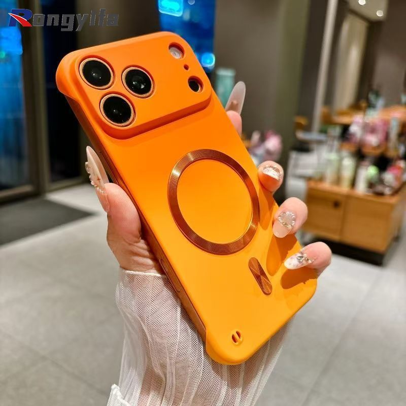 Ốp Điện Thoại Từ Tính Không Khung Cho Huawei Nova 12 11 10 Honor 300 200 100 90 Pro Magic 7 6 5 Pro 5G 4G Vỏ Dễ Thương Chuyển Đổi Đơn Giản Tản Nhiệt Vỏ Sạc Không Dây Cứng