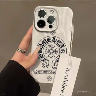 Ốp Điện Thoại Nếp Nhăn Mát Linh Hoạt Chữ Thập Mỹ Sáng Tạo Độc Đáo Thích Hợp Cho iPhone 16promax xr xs 11promax 12promax 13 14 15 pro max 17promax 11 12 Vỏ Bảo Vệ Chống Sốc