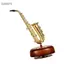 Guansfs RiToEasysports Hộp nhạc kèn Trumpet Mini Nhạc cụ kết hợp quà tặng âm nhạc với đế xoay và giai điệu êm dịu cho Giáng sinh, sinh nhật, ngày lễ tình nhân Các bà mẹ (Saxophone)