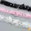 Thời Trang Màu Trơn Nữ Bé Gái Nelace Ren Rộng Đinh Tán Gothic Ren Choker Y2K Đôi Cánh Thiên Thần Da Thoáng Mát Nelace Mới
