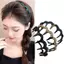 JULYHOT Thời Trang Sóng S Dành Cho Nữ Màu Trơn Răng Chống Trơn Trượt Tóc Bé Gái Rửa Mặt Thể Thao Phụ Kiện Tóc Massivedeals