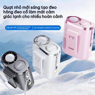 quat deo lung Q1 Pro Quạt đa năng: Đeo lưng, đeo cổ, đeo chéo, để bàn! 199 chế độ gió, mát lạnh bán dẫn