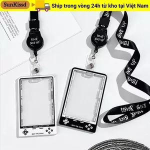 SUNKISSD 1 Cái Bảo Vệ Thẻ Học Sinh, Hiển Thị Hộp Đựng Thẻ Kpop, Sáng Tạo Với Dây Trong Suốt Thời Trang Hàn Quốc Photocard Giá Đỡ Đồ Dùng Học Sinh