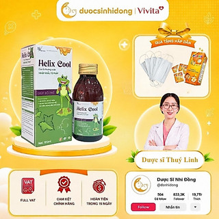 [🔥CHÍNH HÃNG] Siro Ho Helix Cool Giúp Bổ Phế, Trừ Ho, Giảm Khản Tiếng, Sổ Mũi - Chai 120ml