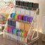 Hộp đựng bút YUUKII, Giá đựng bút 3 / 4 / 5 lớp, Đa chức năng Acrylic đa năng Đồ dùng lưu trữ văn phòng phẩm Mark Pen Storage